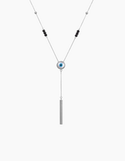 Eye nail silver necklace
